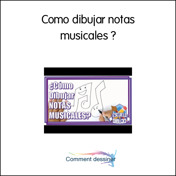 Como dibujar notas musicales